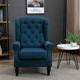 thumbnail image 2 of Yardi Yarda Fabric Tufted Club Accent Chair, Chair with Wooden Legs for Indoor, Blue, 2 of 8