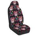 thumbnail image 2 of Chririnla Sugar Skull Floral Print, Washable Easy to Install Car Seat Covers Front Set Removable Protective Interior Accessory for Interior Accessories, 2 of 7