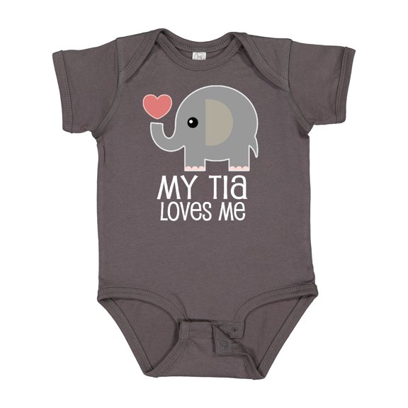 Inktastic My Tia Loves Me Grandchild Boys or Girls Baby Bodysuit