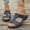 Blue, variant on Gspmoly Women Slides Sandals, Women's Fashion Casual Summer New Solid Color Roman Casual Bow Shoes Wedge Heel Slippers Shower Slides Blue 43