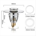 thumbnail image 3 of Fits 1.1in to 1.29in Wide Tub Drain Sink Cover, Pop-Up Universal, 3 of 5
