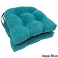 thumbnail image 2 of 16-inch Solid Microsuede U-shaped Tufted Chair Cushions (Set of 2), 2 of 5