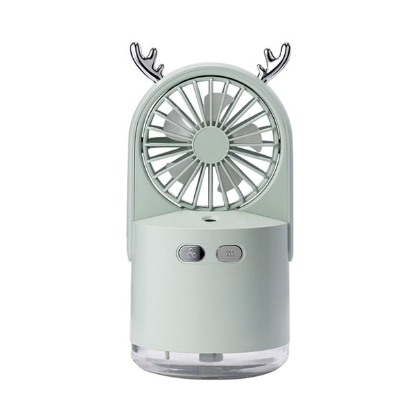 Ounissouiy Ventilador de niebla 3 en 1 Humidificador personal de viaje recargable de 240 ML con humidificación de luz nocturna Enfriamiento por aerosol de Humidificadores Verde Ounissouiy HA063836-03