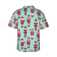 thumbnail image 3 of Soldier Nutcracker Hawaiian Shirts For Men, Summer Short-Sleeve Relaxed-Fit Button-Down Shirts Small, 3 of 9