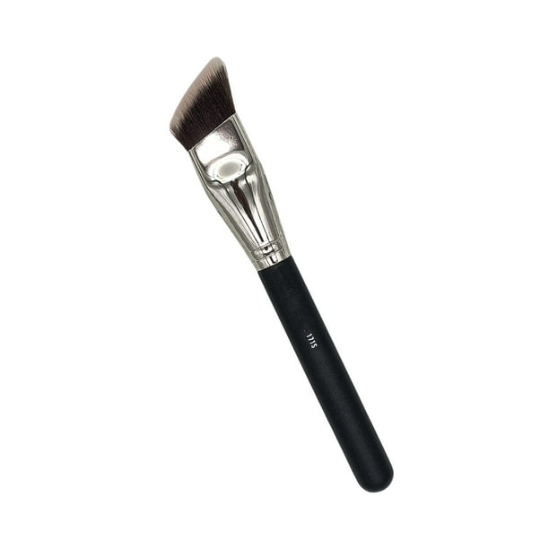 Brocha para base y , brochas de maquillaje de fibra sintética suave, brocha Kabuki en ángulo para pulidor en crema