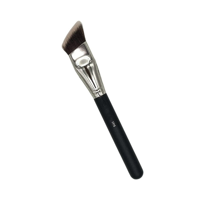 Brocha para base y , brochas de maquillaje de fibra sintética suave, brocha Kabuki en ángulo para pulidor en crema