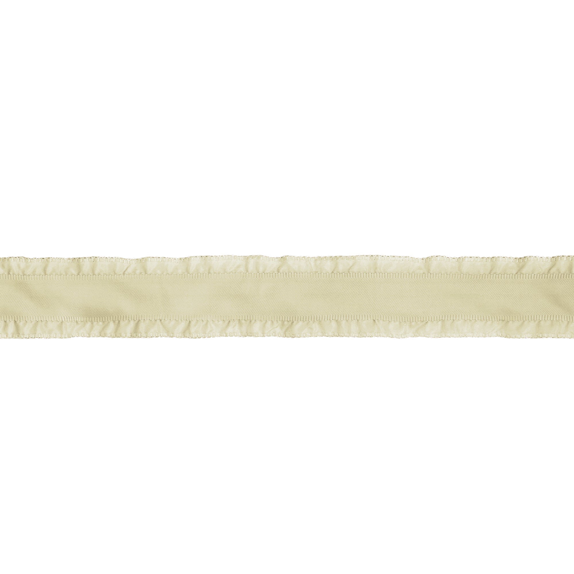 LaRibbons 1 1/2" Ruffle Ribbon, Cream, 20 Yard Roll