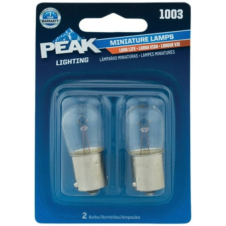 

PEAK-2 pcs PEAK 1003 12.8V Mini Incandescent Automotive Bulb (2-Pack)