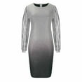 thumbnail image 3 of WJHWSX Womens Dresses,Dresses for Women,Womens Fall Dresses,Long Sleeve,Crew Neck,Soft,Solid,2XL, 3 of 5