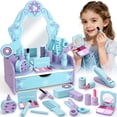 thumbnail image 1 of Set de Tocador de Madera para Niñas Toyssa con Espejo y 12 Accesorios, 1 of 9
