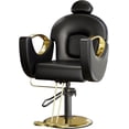 thumbnail image 3 of Kojooin Adjustable Hair Stylist Chair - Reclining Salon Chair with Headrest, Black, 3 of 8
