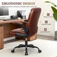 thumbnail image 6 of COOLHUT Leather Office Chair, Big and Tall Office Chair 400LBS Wide Seat Ergonomic Computer Desk Chair High Back Executive Leather Chair Adjustable Task Chair Lumbar Back, Dark Brown, 6 of 10