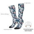 thumbnail image 3 of Daiia Sports Socks Flowers Printed Novelty Crew Socks for Men Women Knee High Socks Cotton Socks Soft & Breathable Support Unisex Socks, 3 of 9