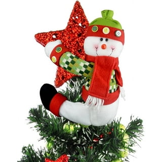 Christmas Tree Topper Abominable Chimpanzees Hugger with Smiling, Unique Holiday Xmas Decorations Funny Home Decor, Size: 18*8cm