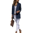 thumbnail image 1 of Veste Blazer à Col à Revers à Manches Longues pour Femmes, Coupe Ajustée, Bureau OL, Travail, Formelle, Manteau, Vêtement d'Extérieur, 1 of 3