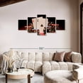 thumbnail image 2 of Elephant Stock Poker Game Wall Art - Horizontal Multi Panel Canvas - Living Room Wall Decor - Hobbies And Lifestyle Multi Panel - Black And Red Decor - 80" x 36", 2 of 8
