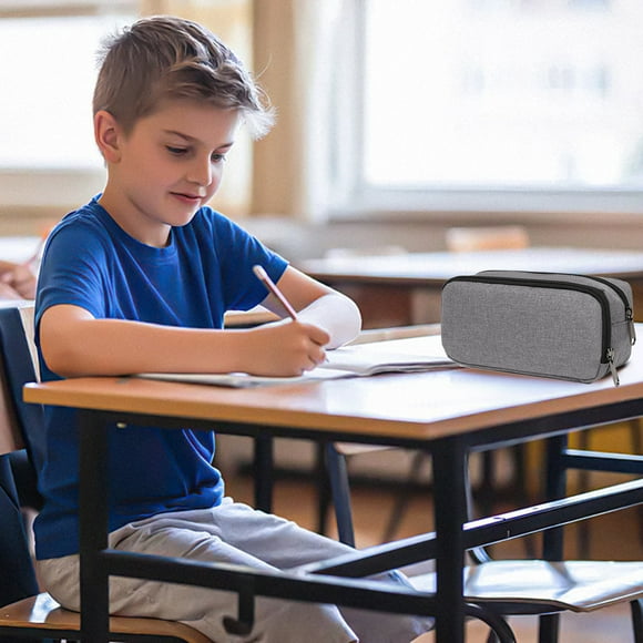 Estuche para lápices de pregrado, organizador de gran capacidad para bolígrafos y teléfono, estuche ligero y portátil con cremallera para útiles educativos, uso diario para educación media y