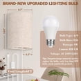 thumbnail image 3 of Apliques de Pared OCATO Juego de 2 con Enchufe 9W LED 3 Colores 2 Pantallas de Tela, 3 of 8