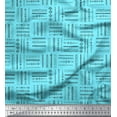 thumbnail image 1 of Soimoi Blue Poly Georgette Fabric Geometric & Arrow African Print Sewing Fabric Yard 52 Inch Wide, 1 of 3