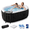 Black LED Oval 2 Person, variant on FICISOG Inflatable Hot Tub with LED Lights for 2 Person, Portable Hot Tubs with Heating Pump, Outdoor Blow up Hot Tubs, 150 Gallons and 100 Jacuzzi Jets, Perfect for Mom & Daughter, Dad & Son
