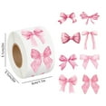 thumbnail image 3 of PEIBang Pink Bows Sticker Roll,Waterproof Bowknot Stickers Aesthetic Decal for Notebooks Crafts Laptop Bottle Envelope Card, 3 of 6
