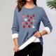 thumbnail image 1 of Heisall Womens Base Layer Shirts Autumn Winter Floral Print Round Neck Long Sleeve Thickened Fleece Teddy Shearling Warm Fitted Thermal Tops for Daily Cold Weather Wear, 1 of 3