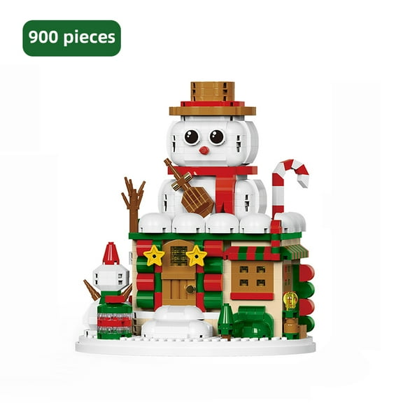 Christmas Winter Village Building Blocks Set for Adults, 900Pieces Snowhouse Mini Building Blocks for Kids Christmas Stocking Stuffers Gifts