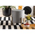 thumbnail image 6 of Baxton Studio Thurman Contemporary Glam and Luxe Grey Velvet Fabric Upholstered and Gold Finished Metal Ottoman, 6 of 7