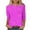Hot Pink, variant on Women's Glitter Tops Sequin Printed Evening Party Shirts Sparkly 3/4 Sleeve Blouse Dressy Casual Tops Plus Size Crewneck Tunic Top Comfy Three Quarter Sleeves Blouses