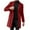 Red, variant on Herrnalise Mens Faux Fur Coat Winter Casual Solid Turndown Long Sleeve Keep Warm Single-breasted Windbreaker Coat Long Trench Coat Motorcycle Jakcet