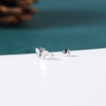 thumbnail image 2 of ZS 20G 1 Pair Butterfly Stud Earring Cute Cartilage Conch Helix Piercing Silver Color Ear Piercing Jewelry, 2 of 5