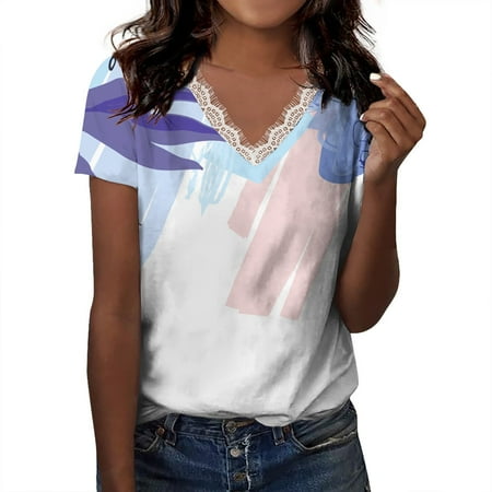 

Fopp Seller Plus Size Cute Printed Scrub Working Uniform Tops For Women Cross V-Neck Short Sleeve Fun T-Shirts Workwear Tee with Double Pockets Watermelon Red XL