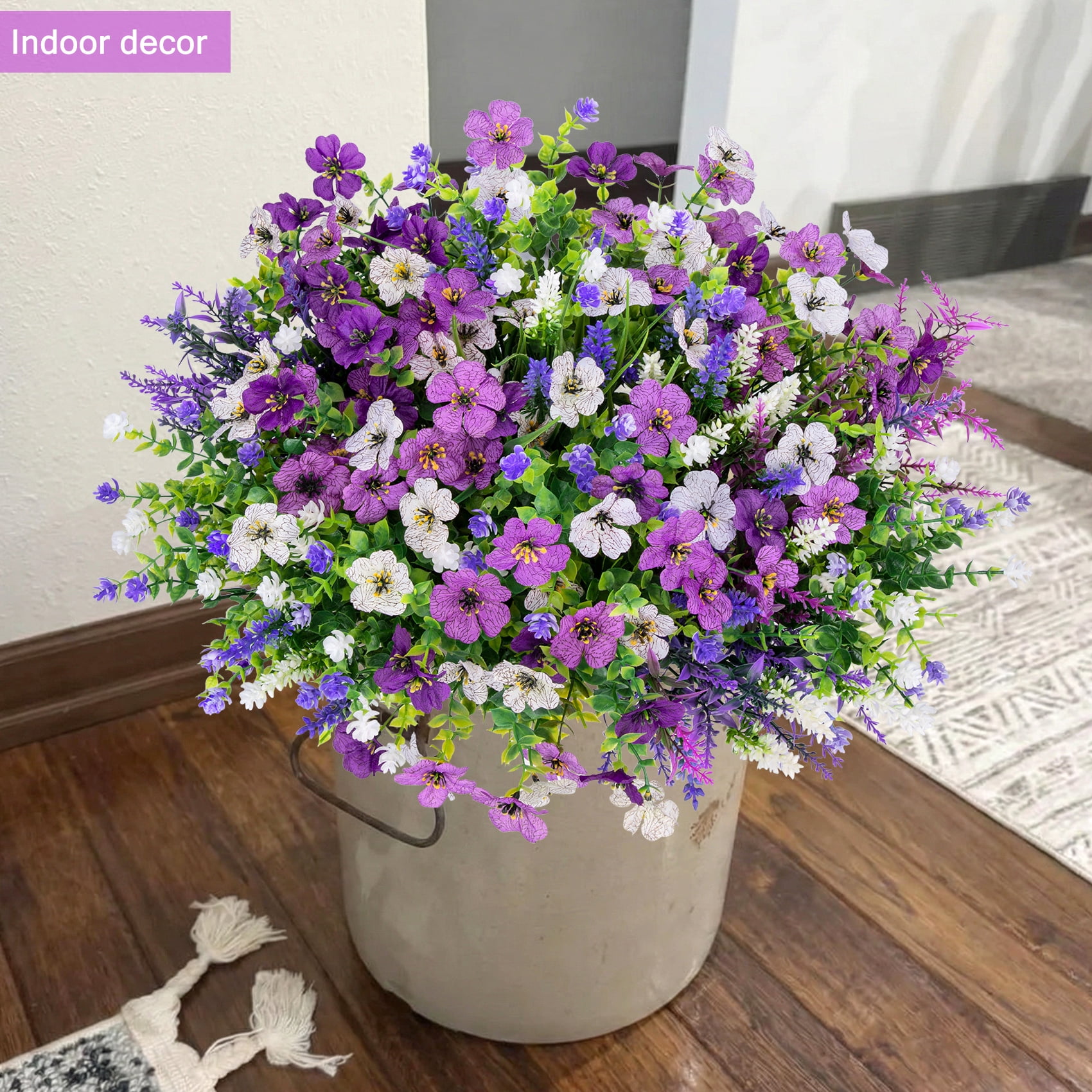 Scidweet Artificial Flowers for Outdoors, 36 Bundles Fake Silk Flowers Faux Plastic Plant UV Resistant for Spring Summer Porch Garden Yard Planter Indoor Outdoor Home Decor, Multicolor