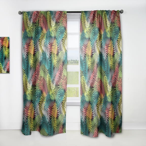 Designart 'Tropical Gloomy Mood II' Tropical Curtain Panel