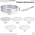 thumbnail image 4 of Soil Sifter Garden Compost Dirt Sifter Screen Stainless Steel Sieve Set Stackable Sifting Pan, 5 Sieve Mesh Filter Sizes & 1 Bonsai Gardening Shovels, 4 of 5