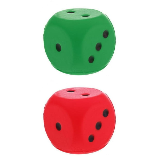 2 Dados de Esponja para Jugar Dados de Espuma para Enseñar Entretenimiento Niños