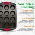 thumbnail image 5 of NutriChef 6-Piece Baking Pan Flexible Nonstick Black Coating Carbon Steel Bakeware W/ Red Handles, 5 of 8