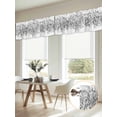 thumbnail image 6 of Black Grey Eucalyptus Leaves Valances for Windows, Spring Summer Botanical Floral Light Filtering Kitchen Curtains, Rod Pocket Window Valance Curtains for Living Room Bedroom, 54" W x 18" L, 2 Panels, 6 of 9