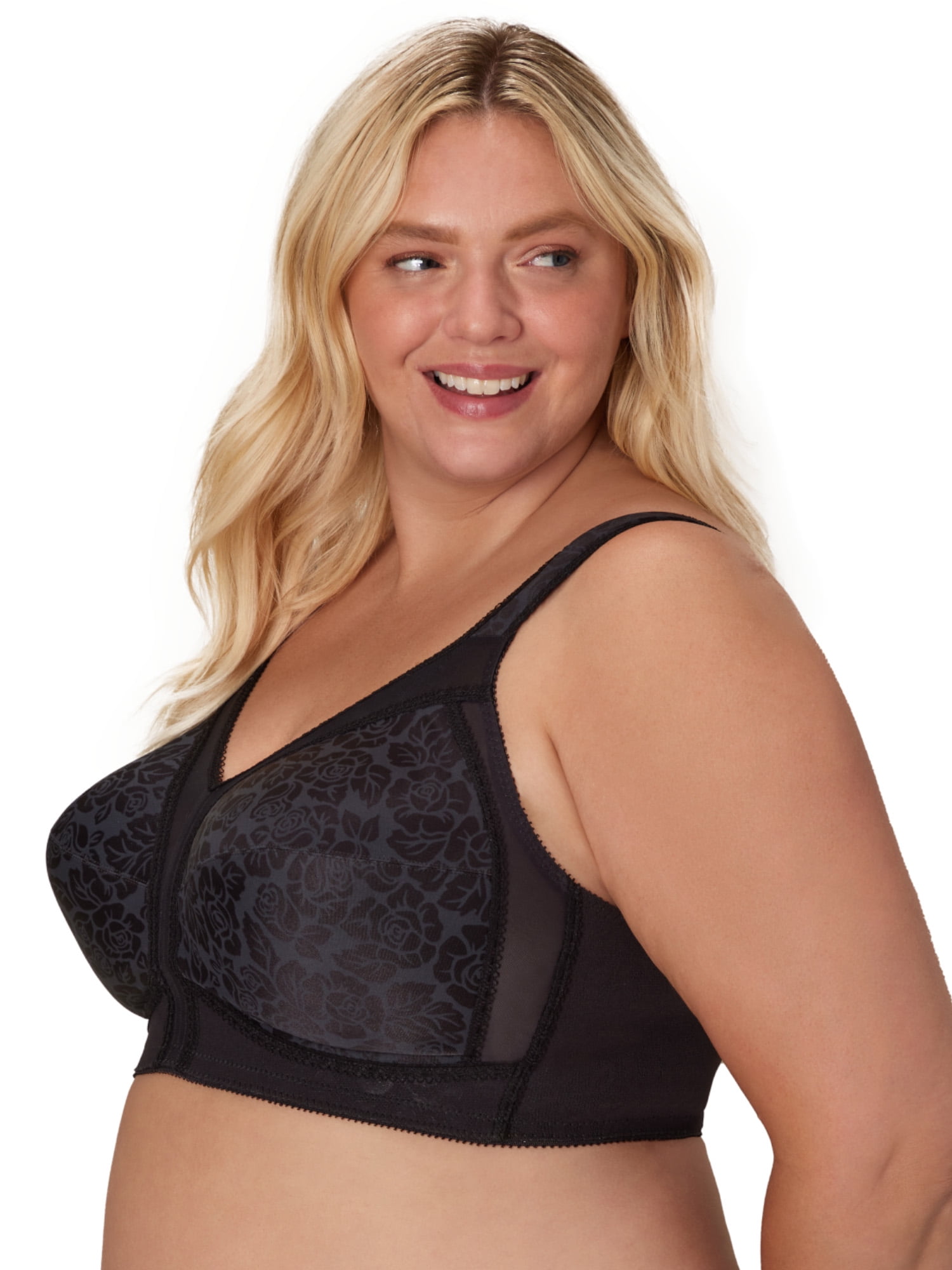 Playtex 18 Hour Women's Full Figure Full Coverage Original Comfort Strap Wirefree Jacquard Bra - Style 4693