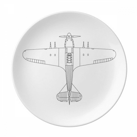 

Aircraft Military Technology Plate Decorative Porcelain Salver Tableware Dinner Dish