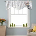 thumbnail image 2 of Happy Easter Bunny Tie Up Valances Curtain, Spring Cute Gray Rabbit Colorful Polka Dots Plaid Adjustable Rod Pocket Short Window Treatment Tie Up Curtains Valances for Kitchen Bathroom 42x18 Inches, 2 of 9