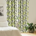 thumbnail image 2 of Ambesonne Forest Window Curtains, Wild Fruits Blackberry Leaf, Each 28" W x 84" L, Dark Purple and Yellow Green, 2 of 4