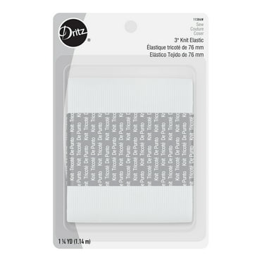 Dritz 3" Sewing & Crafting Knit Elastic White 1.25 Yards