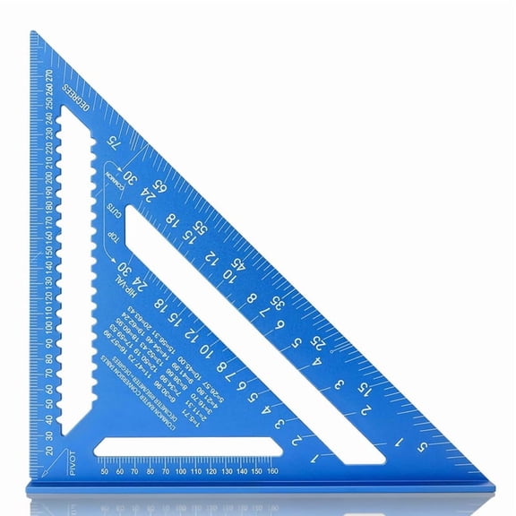 Carpenter Square,12 Inch Rafter Square Wood Working Tools, SAE & Metric Dual Scale Carpenter Measuring Tool