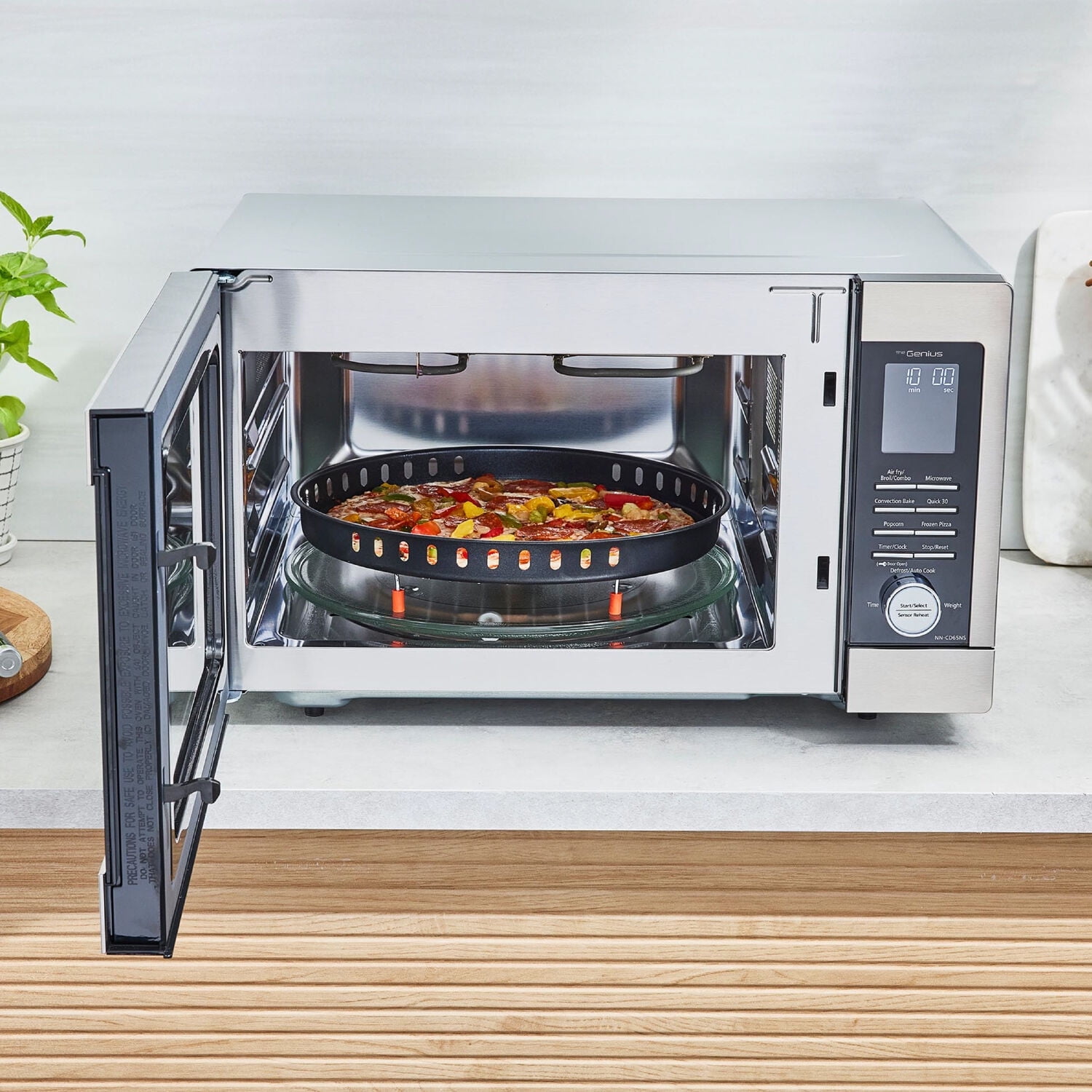 Restored Panasonic NN‑CD65NS HomeMADE 1.3 Cubic Ft. Countertop Microwave, 1200W MultiOven (Refurbished)