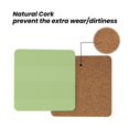 thumbnail image 4 of Xecao Green Gingham for MDF Cork Coaster 4 Pcs,Drink Coasters,Suit for House Warming Gifts New Home ,Coffee Table Decor-Square, 4 of 7