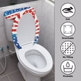 thumbnail image 3 of HELLHERO Adjustable Polyester Toilet Cover, Stretchy Fabric Stretch Fit Toilet Lid Covers Set for Bathroom, American Flag Design, 3 of 8