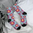 thumbnail image 5 of KLL Daisies Flowers Print Cool Socks Men's Women's Crew Socks Funny Crazy Novelty Stockings, 5 of 6