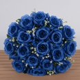 thumbnail image 1 of Ramo de rosas de simulación, flores de seda, 18 rosas, para boda, sala de estar, con flores, decoración, flores falsas, 1 of 6