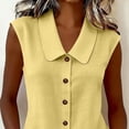 thumbnail image 6 of Lzobxe Womens Tank Tops Peter Pan Collar Sleeveless Button-down Linen Blend Casual Summer,Size S-3XL, 6 of 7